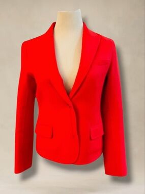 New! JIL SANDER RED WOOL JACKET